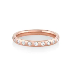 Marrow Fine Eternity Bands | Wedding Bands^White Diamond Burnished Teddy Band - 2.5mm