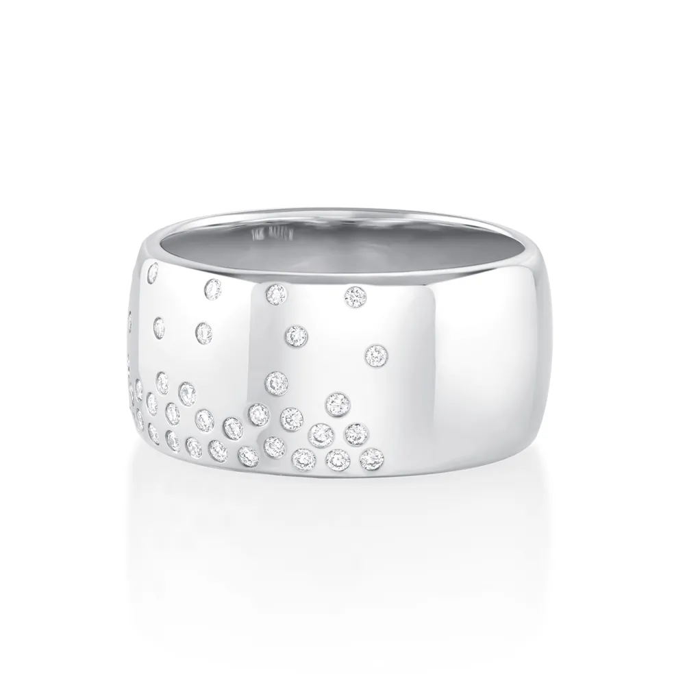 Marrow Fine Sammi's Favorites | Wedding Bands^White Diamond Cigar Band | Waterfall Diamond Band