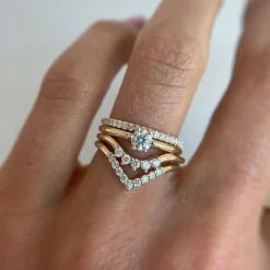 Marrow Fine Sammi's Favorites | Wedding Bands^White Diamond Crown Ring | Small Diamond Headdress for Engagement Ring