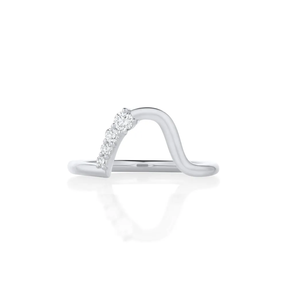 Marrow Fine For The New Mom | Anniversary Gifts^White Diamond Mini Lucy Wave Band