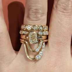 Marrow Fine For The New Mom | Anniversary Gifts^White Diamond Mixed Shape Cosmic Light Band