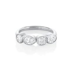 Marrow Fine For The New Mom | Anniversary Gifts^White Diamond Mixed Shape Bezel Band