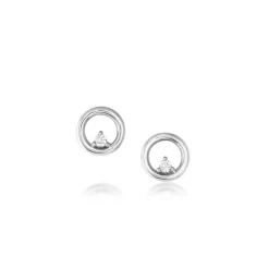 Marrow Fine Under | Under^White Diamond Orbit Hoop Studs