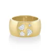 Marrow Fine Ready To Ship | Ready To Ship^White Diamond Shapes Unique Gold Cigar Ring 14kyellowgold