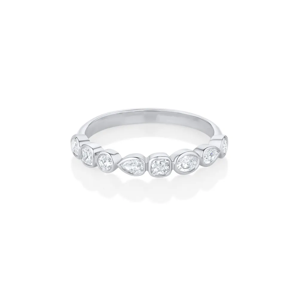 Marrow Fine For The New Mom | Anniversary Gifts^White Diamond Simple Shapes Band