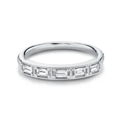 Marrow Fine Eternity Bands | Wedding Bands^White Diamond Step Cut Stacking Band
