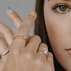 Marrow Fine Wedding Bands | Rings^White Diamond Thin Edge Ring