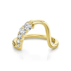 Marrow Fine Anniversary Gifts | Wedding Bands^White Diamond Wedding Band: Lucy Wave Band
