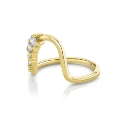 Marrow Fine Anniversary Gifts | Wedding Bands^White Diamond Wedding Band: Lucy Wave Band
