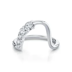 Marrow Fine Anniversary Gifts | Wedding Bands^White Diamond Wedding Band: Lucy Wave Band