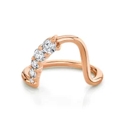 Marrow Fine Anniversary Gifts | Wedding Bands^White Diamond Wedding Band: Lucy Wave Band