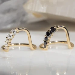 Marrow Fine Anniversary Gifts | Wedding Bands^White Diamond Wedding Band: Lucy Wave Band